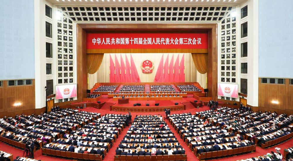3月5日，十四届全国人大三次会议开幕会在北京人民大会堂举行