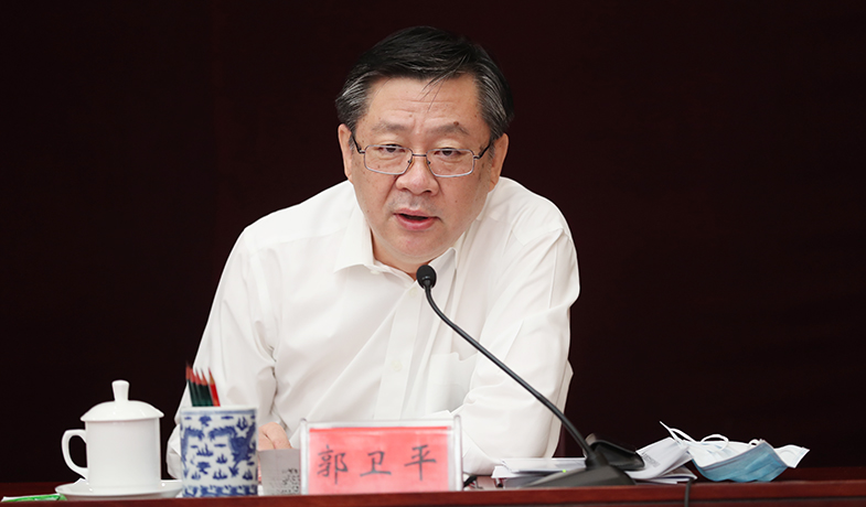 8月12日，郭卫平在第十二届骏马奖评奖委员会第一次全体会上讲话